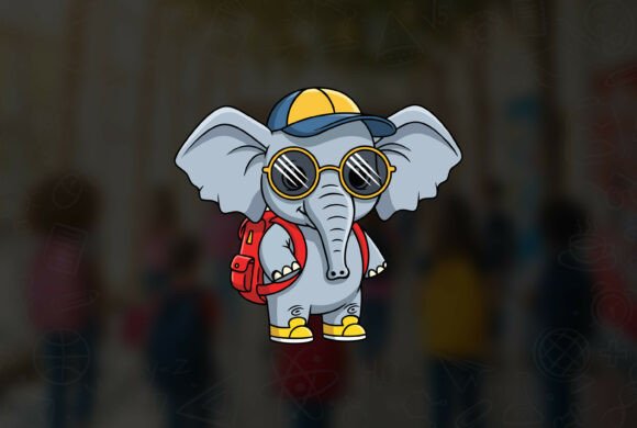 02 Elephant Back to School Vector Design: A Versatile Resource for Creative Projects