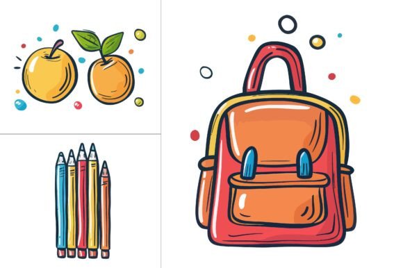 Back to School Elements Vector