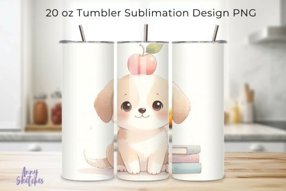 Back to School Puppy Dog Tumbler Wrap