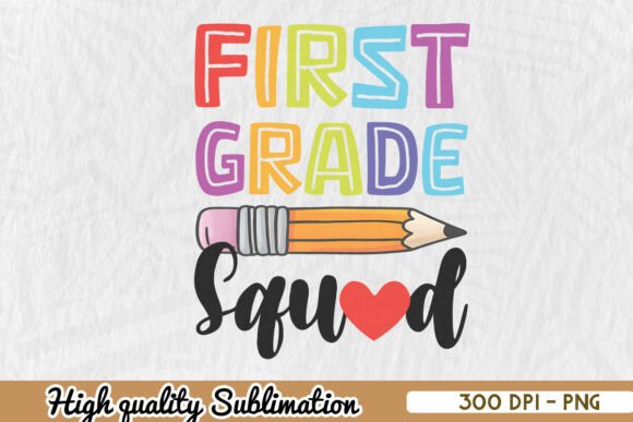 First Grade Squad Back to School PNG