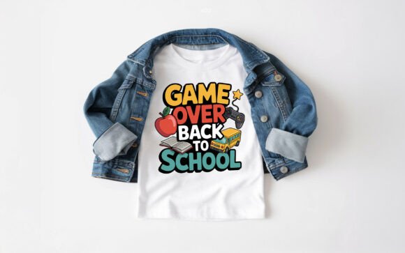 Game Over Back to School T-shirt SVG: A Playful and Practical Design for Creative Projects