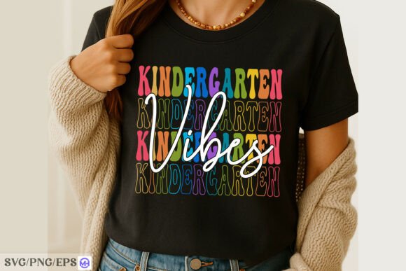 Kindergarten Vibes SVG Back to School: A Versatile Design for Creative Projects