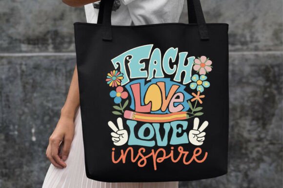 Teach Love Inspire Retro Back to School: A Strategic Design for Creative and Commercial Use