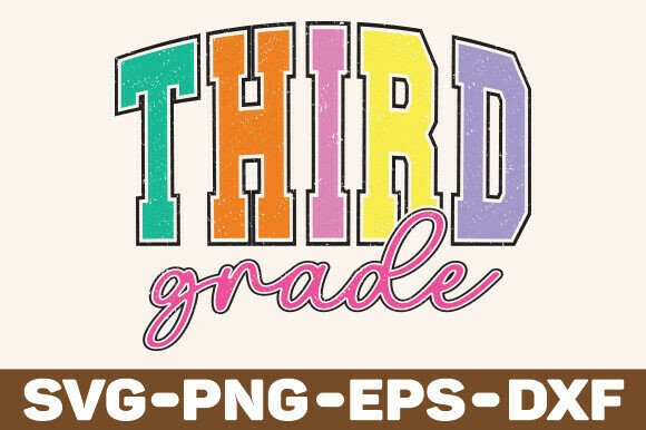 Third Grade SVG PNG, Back to School SVG: A Creative Resource for Modern Designers and Educators