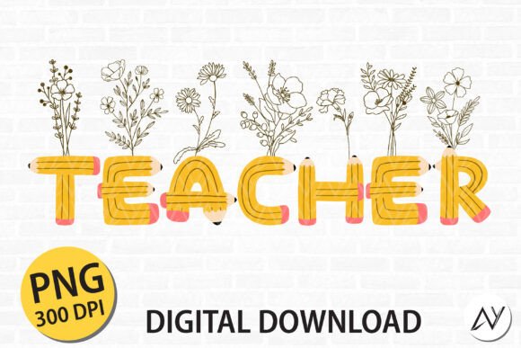 Wildflowers Teacher Png, Back to School: A Creative Digital Asset